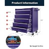 5-Drawer Rolling Tool Chest, Modular Tool Cabinet with Brake Casters & Removable Drawers, Workshop Toolbox Cart for Factory/Garage - 3 of 4