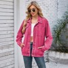 Coolmee Women's Denim Jackets Casual Long Sleeve Oversized Jean Jacket Fall Clothes - 2 of 4