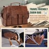 Mens Messenger Bag  Vintage Leather Laptop Briefcase Satchel Computer Shoulder Bag - 3 of 4