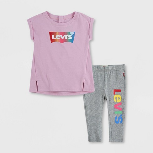 Levi's® Toddler Girls' Tunic Top & Leggings Set Rose Shadow Target