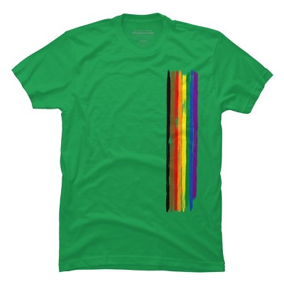 Adult Design By Humans Pride Rainbow Vertical Stripe By alphalezbean T-Shirt
