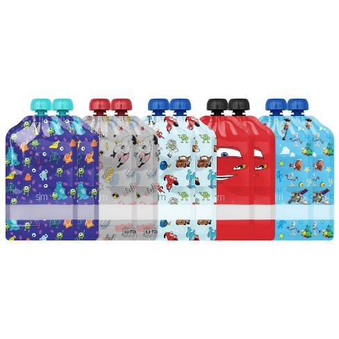 Simple Modern Disney Pixar Reusable Snack Bags for Kids, Boys | Food Safe,  BPA Free, Phthalate Free Polyester Zip Pouches | Washable & Refillable