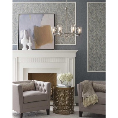 Elegant Brushed Nickel 6-Light Foyer Candle Chandelier