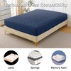 SEVOBAL Mattresses Diamond-patterned ultrasonic waterproof quilted fitted sheet, Mattress Pad, Full size, Blue, 54"*75"*8" - 2 of 4
