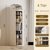 4-Tier Narrow Bathroom Storage Cabinet, Slim Rolling Bathroom Storage Organizer with Drawers, Wheels,Toilet Paper Holder, Waterproof - 2 of 4