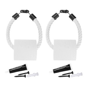 Unique Bargains  Jute Rope Wall-Mounted Toilet Paper Holder with Metal Hook - 1 of 4