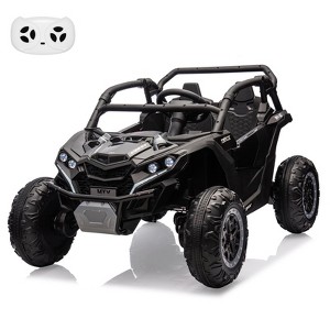 Jojoka 24V Ride On UTV for Kids, 2 Seater 4WD Electric Truck w/ Remote Control,2 Speed Adjustment, Led Lights,Music Player - 1 of 4