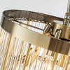 ALOADECOR  Antique Bronze Modern Glam Chandelier with Adjustable Drop Tiered Pendant for Dining Room or Foyer - 3 of 4