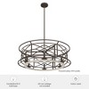 Hunter 30" Langwood Chandelier Onyx Bengal Metal Ceiling Light, 6 Bulbs, Dimmable, Dry Rated, Elegant Design - 3 of 4