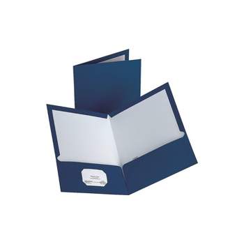 MyOfficeInnovations 2-Pocket Laminated Folders Dark Blue 10/Pack (13372-CC) 907578