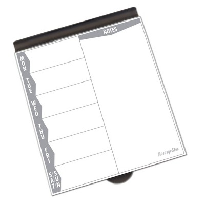 Gray Magnetic Glass Weekly Calendar Memo Station