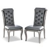 2pk Samantha Tufted Scrolled Back Side Dining Chair - HOMES: Inside + Out - 2 of 4