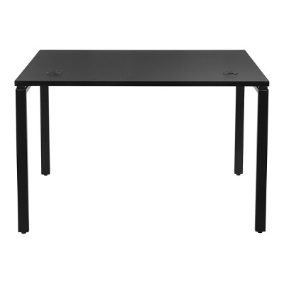 53" Black Adjustable Height Wood Writing Desk