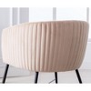 NicBex Velvet Accent Chair,Upholstered Living Room Chairs with Curved Stitched Back and Metal Legs,Cozy Armchair,Accent Chairs for Living Room - 3 of 4