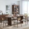 Wooakway 30"H Fashion Oval Wood Dining Table Kitchen Table Conference Table Gathering Table with Double Pedestal Black/Walnut/Natural Wood - 2 of 4