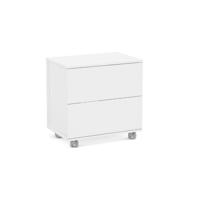 Kent 2 Drawer File Cabinet White - Chique