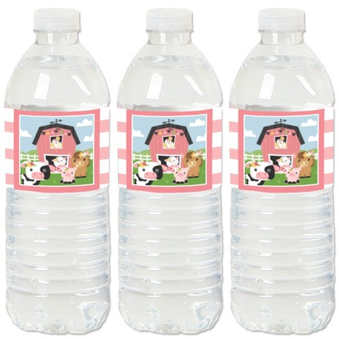 Little Cutie Baby Shower Water Bottle Labels 24ct Waterproof