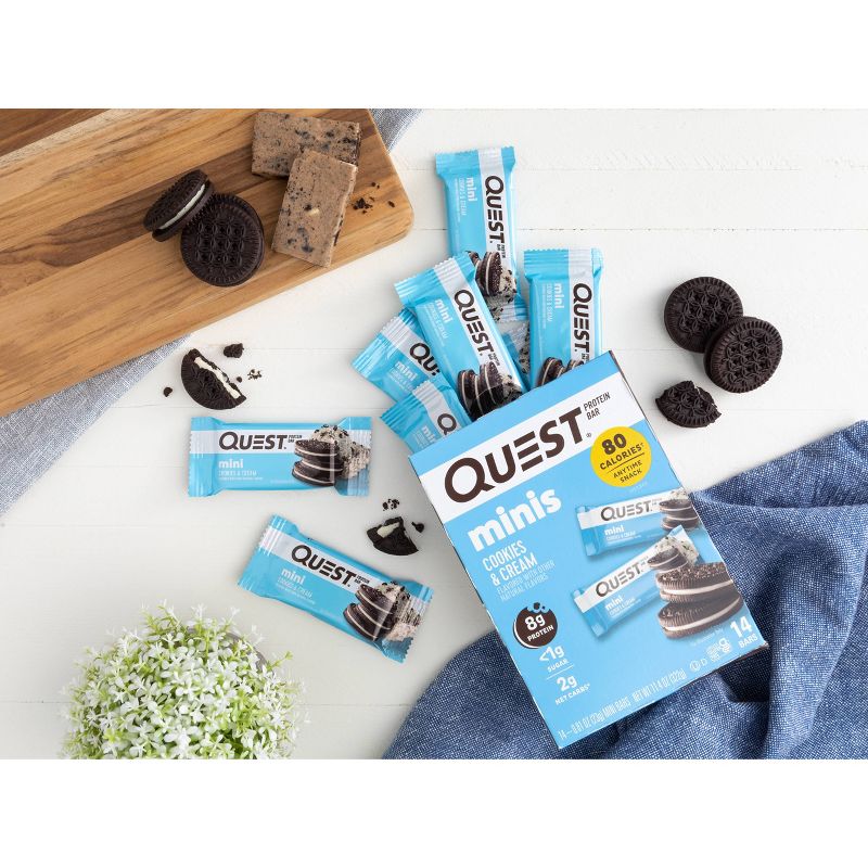 Quest Nutrition Mini Bars - Cookies &#38; Cream - 14ct, 4 of 7
