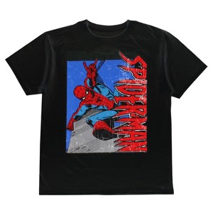 Marvel Spiderman Men's Distressed Classic Retro Character T-Shirt - 1 of 4