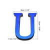 Unique Bargains 3D Acrylic Self-Adhesive Mirror Alphabet Sticker Wall Decals Blue - 2 of 4