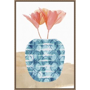 Amanti Art Colorful Decorative Pot II by Flora Kouta Framed Canvas Wall Art - 1 of 4