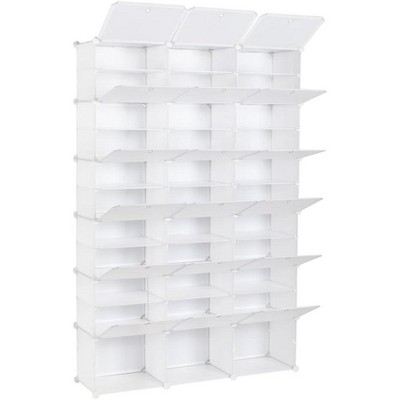 Coucheta 12-Tier Shoe Rack - Expandable for 50+ Pairs, 47" Tall Space-Saving Organizer, White