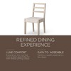 Maven Lane Willow Rustic Wooden Dining Chair in Weathered White Finish with Cream Weave Fabric Upholstery, Set of 8 - 2 of 4