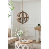 VYNXARIA 4 - Light Globe Wood Ceiling Lights, Hanging Chandelier with Adjustable Chain and Contrasting Fixture - 3 of 4