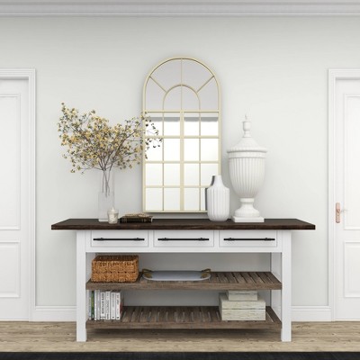 32" White Ceramic Tall Fluted Decorative Urn