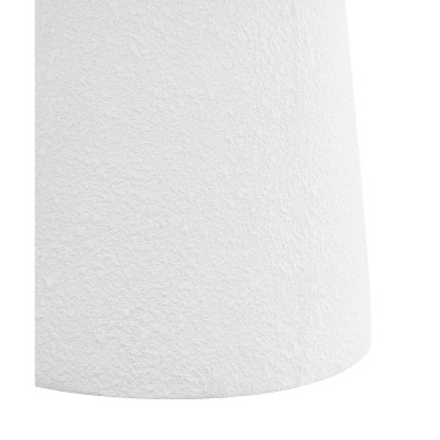 Hollie 18" White Frosted Minimalist Drum Accent Table