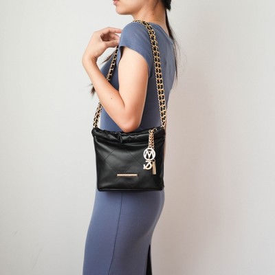 MKF Collection Loriana Quilted Shoulder Bag Stylish Vegan Leather with Spacious Design by Mia K- Black — фото 3