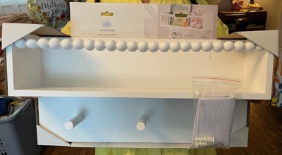 Wall Hook Shelf With Beading - White - Cloud Island™ : Target