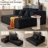 JOYRACER Oversized Chaise Lounge Chair, Corduroy Upholstered Sleeper Sofa with 4 Throw Pillows and Wide Armrest for Living Room - 3 of 4