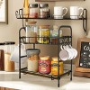 Artloge 2 Tier Mug Cup Holder Stand Coffee Bar Station Organizer Cup Drying Rack with 12 Hooks for Home Bar, Kitchens, Coffee Shop - 2 of 4