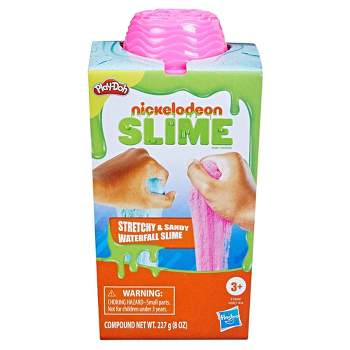Play-Doh Nickelodeon Stretchy & Sandy Waterfall Slime Pink & Blue
