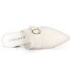Allegra K Women's Pointed Toe Slip-on Block Heel Mules - 4 of 4