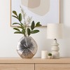 Decorative Flower Vase for Living Room Decor - Modern Metal Shell-Patterned Vase Perfect for Home, Office, Bedroom, or Table Decor - 14" Silver - 3 of 4