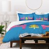 Deny Designs King Showmemars Festive Deers In Hot Pink Duvet Cover and Pillow Sham Pink - 2 of 4