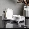OU Kitchen Sink Organizer 3pc Set, Dish Drying Rack, Cutlery Drainer & Soap Dispenser Caddy with Sponge Holder, Countertop Dish Drainer & Strainer - 2 of 4
