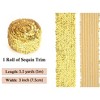 Alilang Elastic Sequin Trim, 3 Inch 8 Row Wide Flat Glitter Bling Fabric Paillette Sequin Ribbon, Metallic Sewing DIY Project, 5.5 Yards - 3 of 4