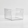 iDesign Small Stackable Plastic Bathroom Storage Bin with Handles - Set of 4 - Clear - Made in USA - 2 of 4