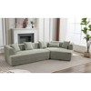 SeaCamel Modular Sofa: Modern Minimalist, free-combination upholstered design, round fiber + anti-wrinkle fabric, creamy white, expandable dimensions - 4 of 4