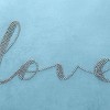 12"x18" Poly-Filled Beaded 'Love' Luxe Velvet Lumbar Throw Pillow - Edie@Home - 3 of 3