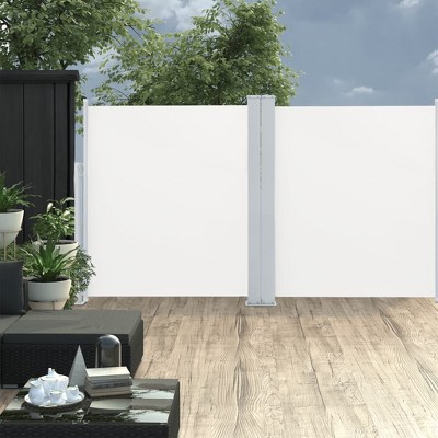 vidaXL Patio Retractable Double Side Awning 66.9 in.x236.2 in. Cream