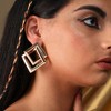 SOHI Women's Gold Geometric Drop Earrings - 3 of 3