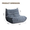 CAVINAS Big Beanbag Chair for Adults, Bean Bag Lounger Foam Chair, for Home, Apartment, Living room - 4 of 4
