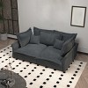 90.55" Modern Sofa Couch, Comfy Upholstered Deep Seat Sofa with Pillows, Convertible  Loveseat for Living Room Bedroom Apartment Office - 2 of 4
