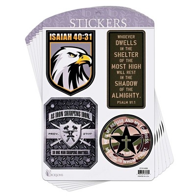 Dicksons Adhesive Sticker Decal for Journaling, Scrapbooking, and Accessory Personalization 3.75 x 4.75 Vinyl Full Armor of God Collection - PACK of 6