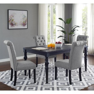 5-Piece Dining Set with Turned-Leg Table and 4 Chairs - 1 of 4