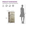 Dresser with 4 Drawers ,Fabric Storage Tower, Organizer Unit for Living Room, Hallway, Closets,Sturdy Steel Frame, Wooden Top - 2 of 4